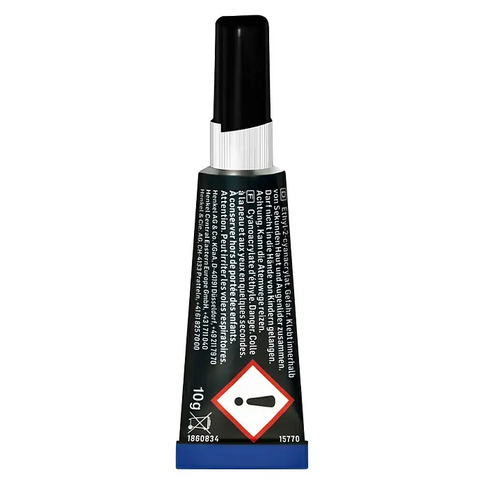 Pattex Sekundenkleber Ultra Gel - 10 g, Tube, Gelartig - Rückansicht
