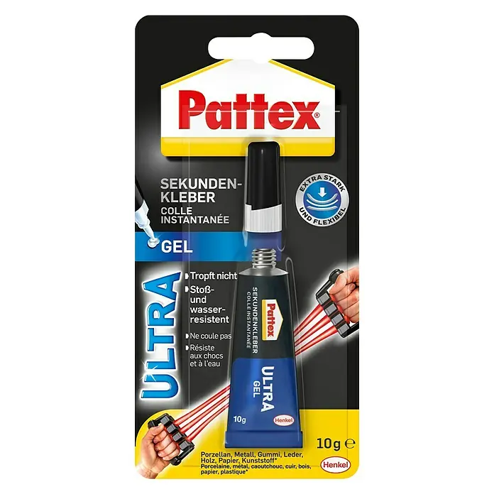 Pattex Sekundenkleber Ultra Gel - 10 g, Tube, Gelartig - Vorderansicht
