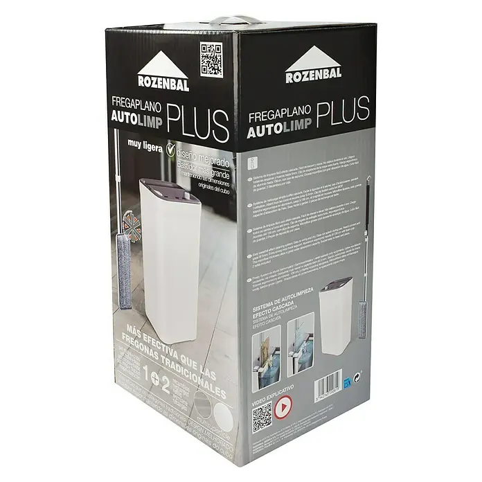 Rozenbal Fregona plana auto limpiable - Microfibra - Vista angular