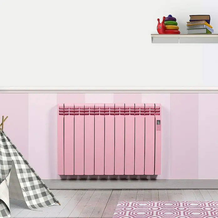 Rointe Emisor térmico RAL - 550 W, Rosa claro, 9,7 x 51 x 58,5 cm - Foto ambiente
