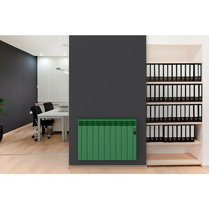 Rointe Emisor térmico RAL - 770 W, Verde perla, 9,7 x 67,5 x 58,5 cm - Foto ambiente