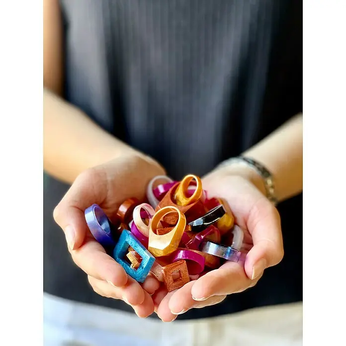 Fleur Molde Anillos - Silicona - Producto en uso