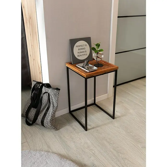 Beistelltisch - L x B x H: 25 x 25 x 44 cm, Mangoholz - Stimmungsaufnahme