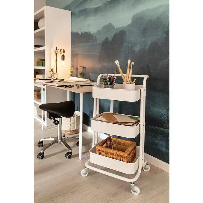 Tischbein Strong - L x B x H: 40 x 385 x 710 mm, Traglast: 250 kg, Weiß - Stimmungsaufnahme