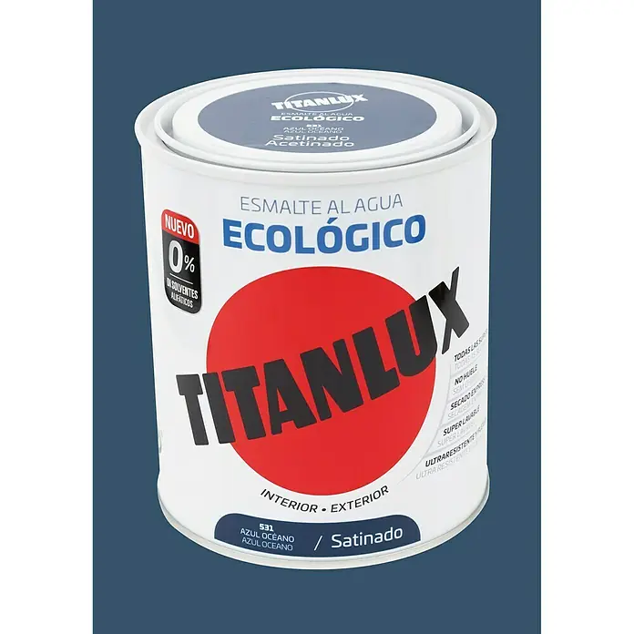 Titanlux Esmalte de color Eco - Azul océano, 750 ml, Satinado