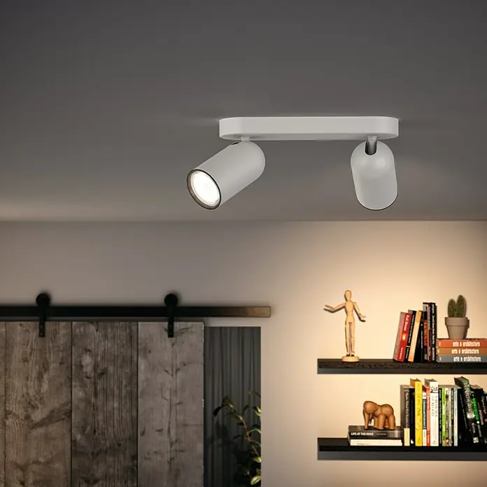 Philips Regleta Pongee - 10 W, L x An x Al: 8,2 x 24 x 12,2 mm, Blanco, GU10