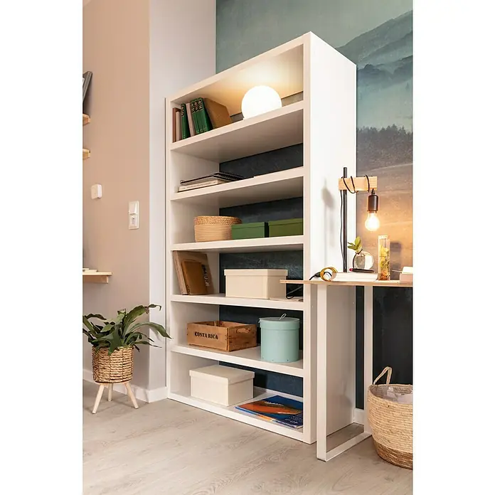 Tischbein Strong - L x B x H: 40 x 385 x 710 mm, Traglast: 250 kg, Weiß - Stimmungsaufnahme