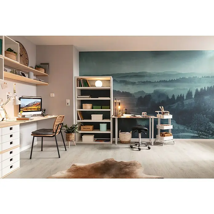 swingcolor Wandfarbe SIMPLY - Grau - Nr. 02, 1 l, Matt - Stimmungsaufnahme