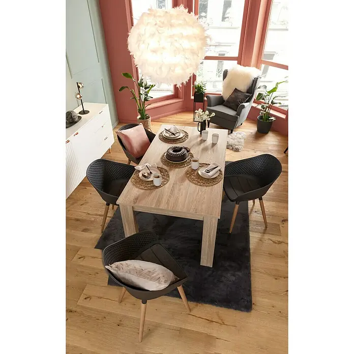 Hochflorteppich Happy - Graphit, 150 x 80 cm, 100 % Polyester (Flor) - Stimmungsaufnahme