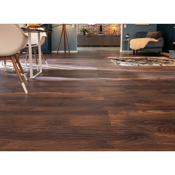 LOGOCLIC Vinto Laminat hikori Bold Donada - 1.285 x 192 x 10 mm, Deske podeželske hiše - Zračna perspektiva