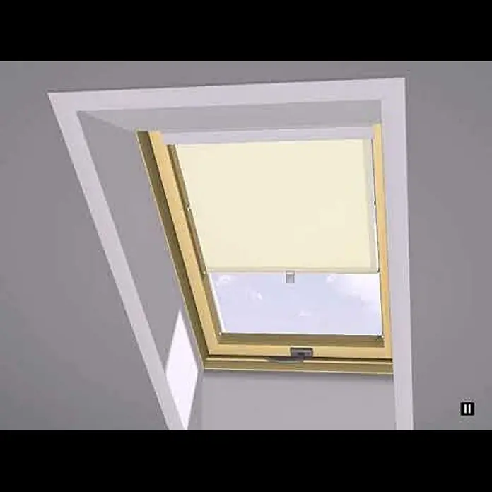Verdunkelungsrollo DUA - Passend für: Dachfenster 78 x 118 cm, Solid Elements Dachfenster, Velux Dachfenster, Fakro Dachfenster, Beige