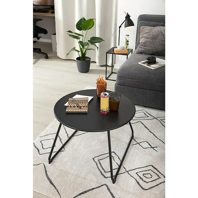 Sunfun Sarah Garten-Beistelltisch rund - Ø x H: 60 x 41,5 cm, Stahl - Stimmungsaufnahme