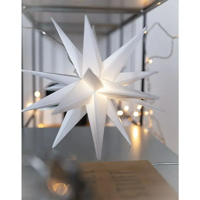 Tween Light Estrella LED colgante 3D - Para exterior, 1 luz, Diámetro: 100 cm, Blanco, Blanco cálido - Foto ambiente