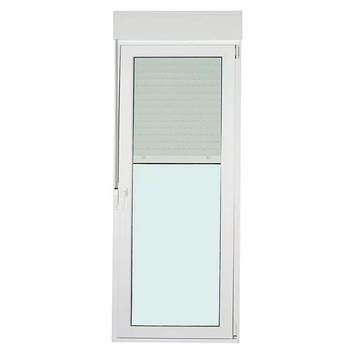Solid Elements Balconera practicable de PVC - 90 x 218 cm, Apertura según normativa: Derecha, Blanco