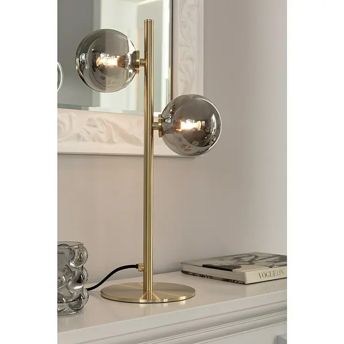 Lucide Tycho Tischleuchte - 56 W, L x B x H: 15 x 22 x 43 cm, Gold, G9 - Stimmungsaufnahme