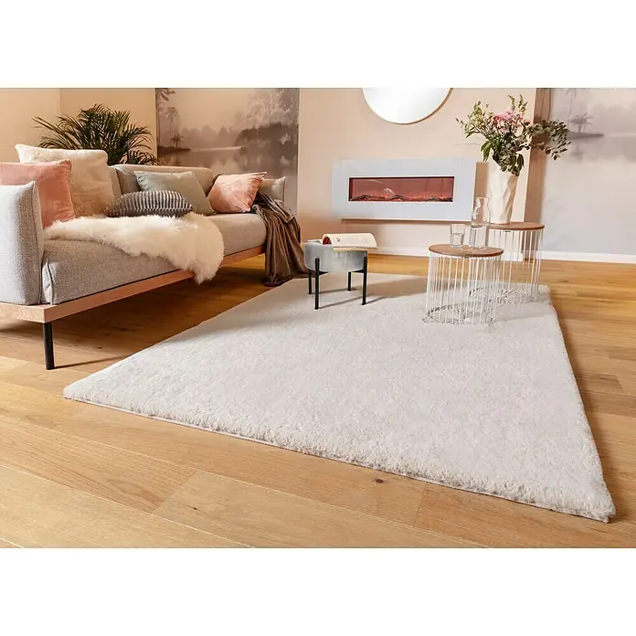 Hochflorteppich Happy - Elfenbein, 230 x 160 cm, 100 % Polyester (Flor) - Stimmungsaufnahme