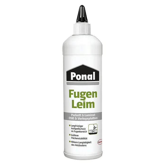 Ponal Fugen-Leim - 1 kg, Lösemittelfrei, Transparent (getrocknet) - Vorderansicht