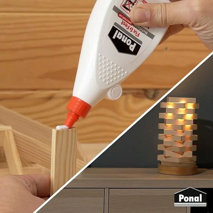 Ponal Holzleim Fix & Fest - 200 g, Lösemittelfrei, Transparent (getrocknet) - Anwendungsbeispiel