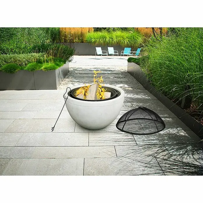 Buschbeck Brasero Madrid - Diámetro: 60 cm, Hormigón - Foto ambiente