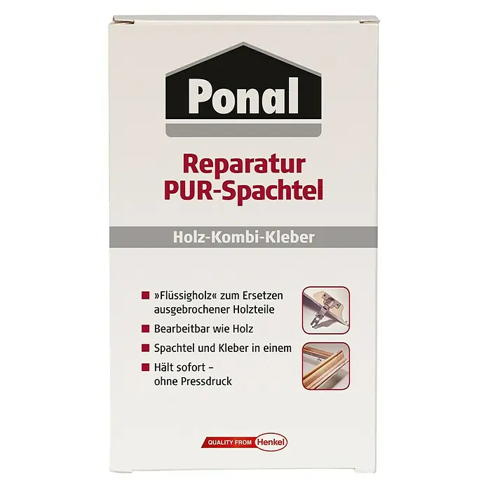 Ponal Reparatur-PUR-Spachtel - 177 g, Gebrauchsfertig, Fichte hell - Vorderansicht