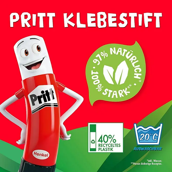 Pritt Klebestift - 22 g, Lösemittelfrei - Informationsansicht