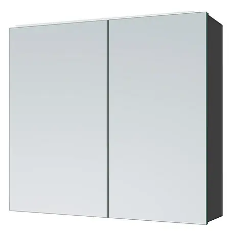 Camargue  LED-Spiegelschrank Aluminio Black