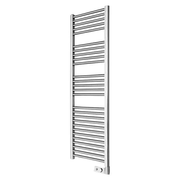 Radiador toallero eléctrico - An x Al: 48 x 79 cm, 300 W, Cromo - Vista angular
