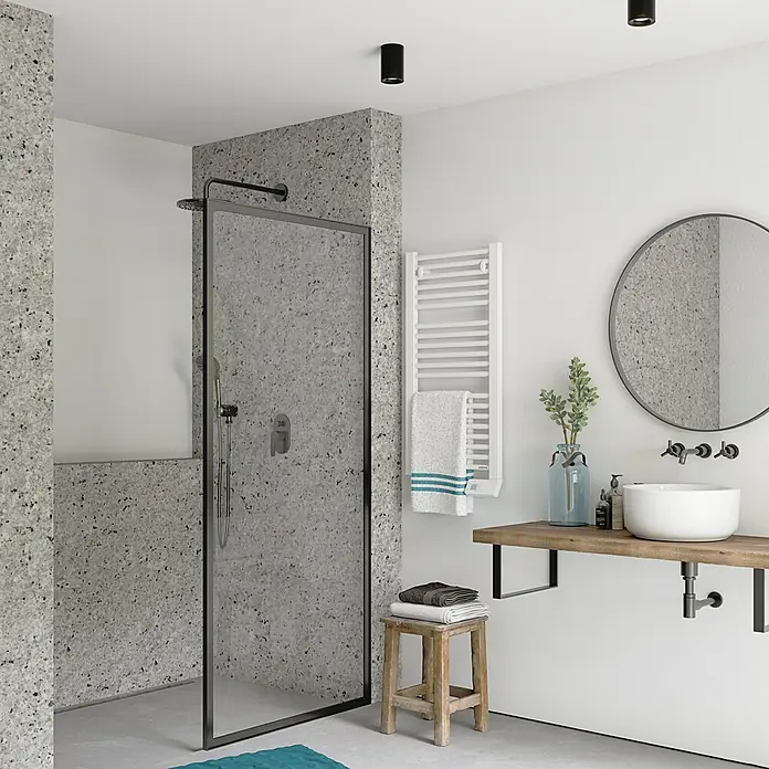 Edesa Radiador toallero eléctrico Cocoon - An x Al: 48 x 101,3 cm, 500 W, Blanco - Foto ambiente