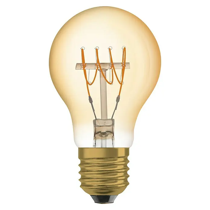 Osram LED-Leuchtmittel True Filament Classic A - E27, 5,9 W, 550 lm, 2 Stk., Gold - Vorderansicht