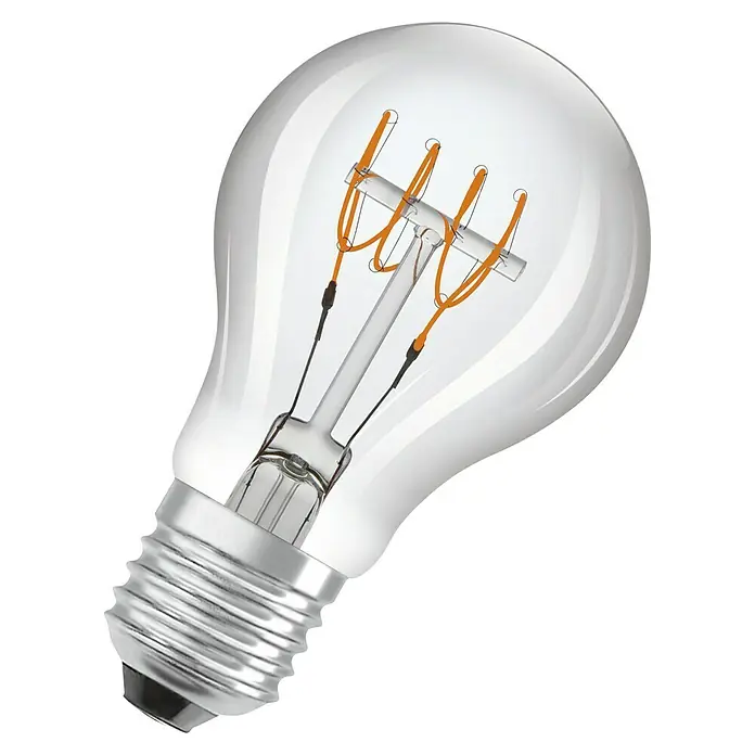 Osram LED-Leuchtmittel True Filament Classic A - E27, 5,9 W, 600 lm, 2 Stk., Klar - Diagonale Ansicht