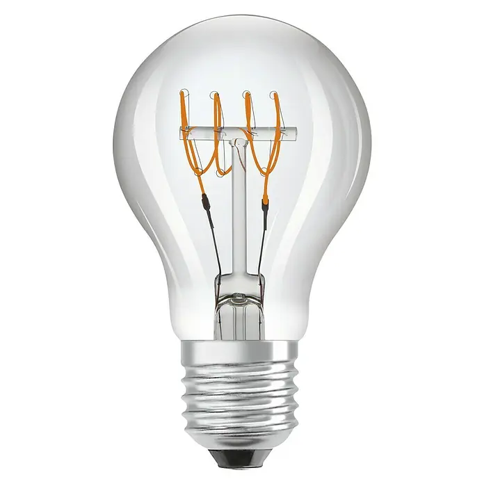Osram LED-Leuchtmittel True Filament Classic A - E27, 5,9 W, 600 lm, 2 Stk., Klar - Vorderansicht