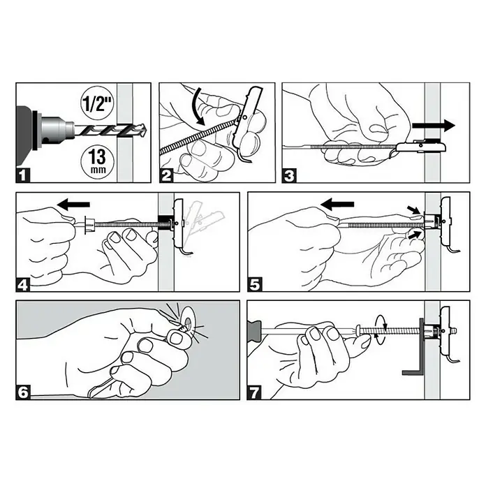 Cobra Universaldübel Triple Grip 172VE - Polyethylen, 10 Stk., Mit Rand - Informationsansicht