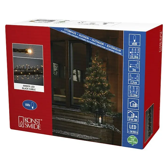 Konstsmide Led-lichtgordijn - Buiten, 7 W, Warm wit - Diagonaal zicht