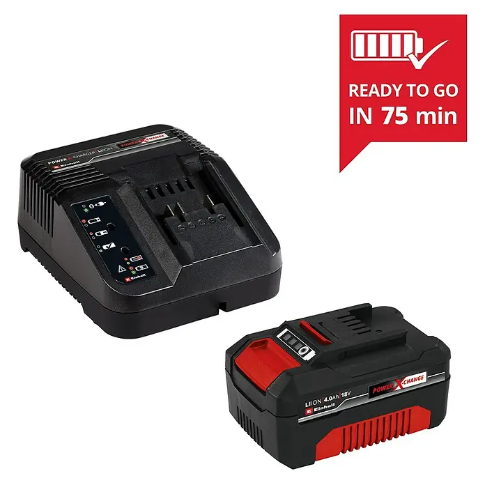 Einhell Power X-Change Akku & Ladegerät PXC-Starter-Kit - 18 V, 1 Akku, 4 Ah - Informationsansicht