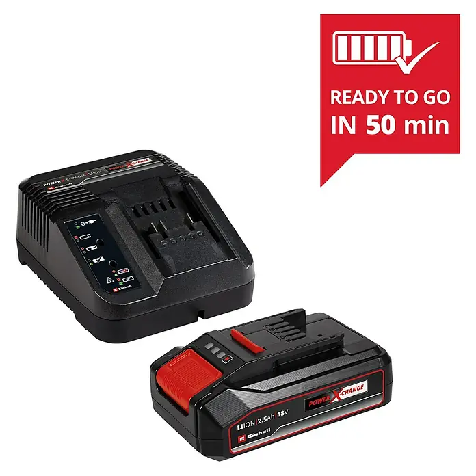 Einhell Power X-Change Akkumulátor és töltő 18V/4Ah Starter Set - 18 V, 1 akkumulátor, 2,5 Ah - Termékinformáció