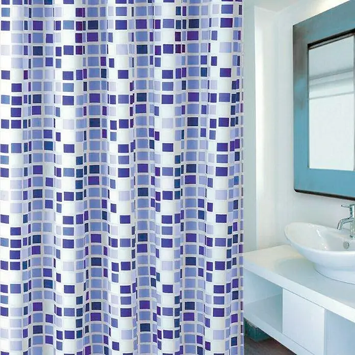 Venus Cortina de baño textil Mosaico - An x Al: 180 x 200 cm, Lila