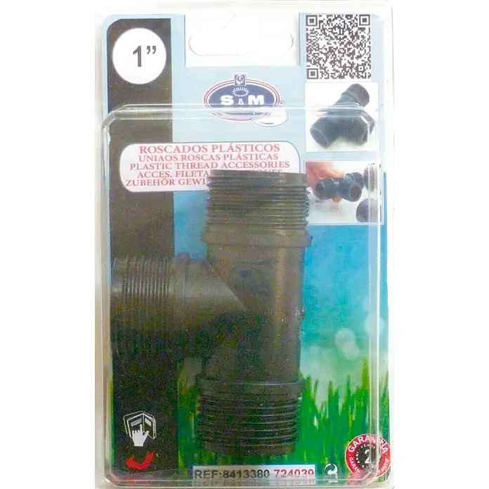Pieza T Roscada - 1″, Macho
