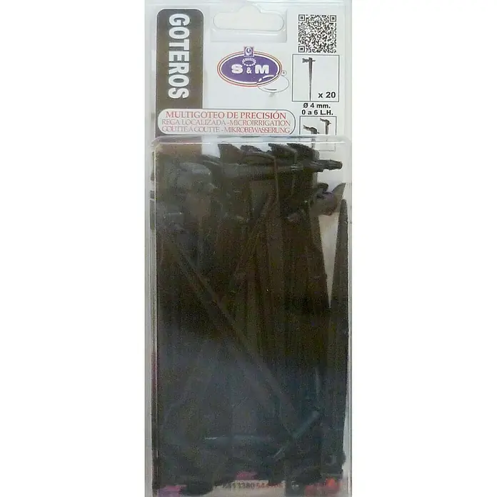 Gotero lineal Delta con estaca - 6 l/h, 20 ud.