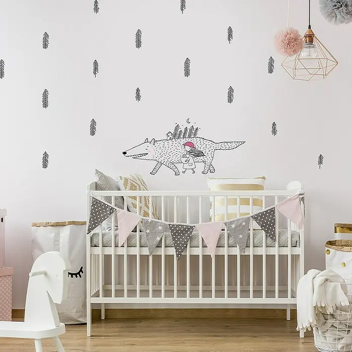 Adhesivos decorativos Caperucita - 68 x 48 cm - Foto ambiente