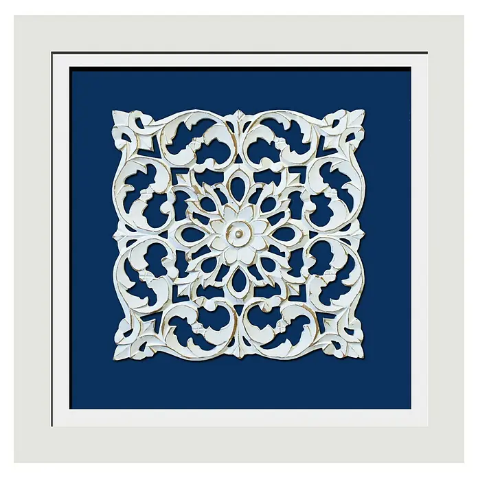 Cuadro de madera - Mandala circular, An x Al: 70 x 70 cm, 1 pzs. - Vista frontal