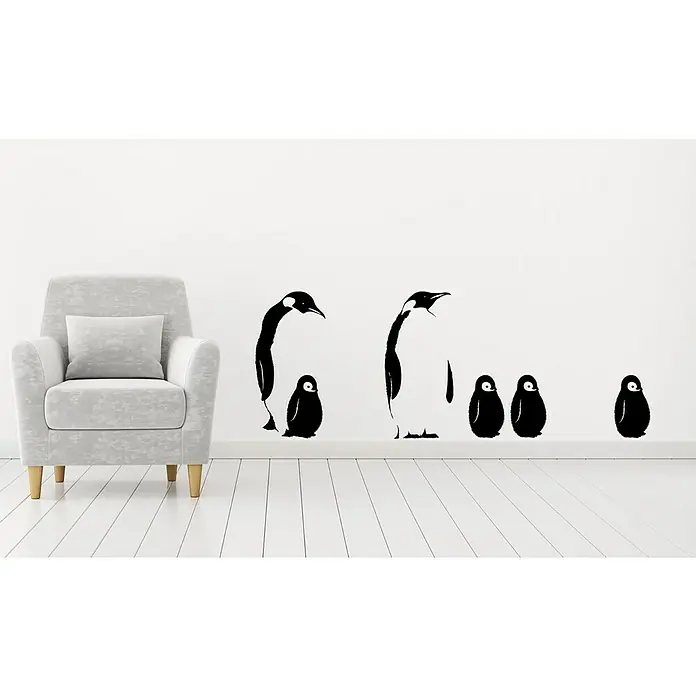Adhesivos decorativos Pingüinos - An x Al: 48 x 68 cm - Foto ambiente
