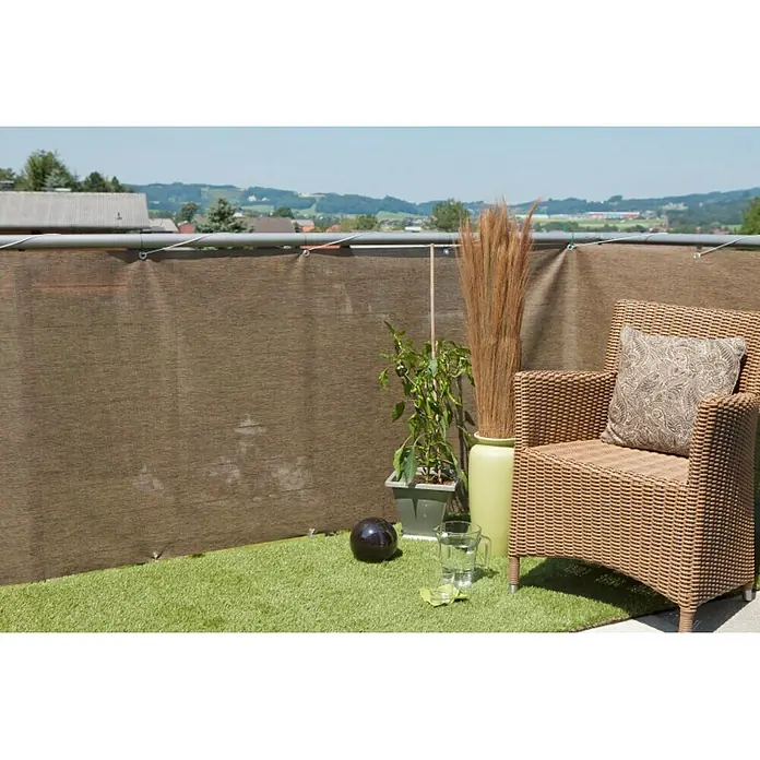 Windhager Balkonsichtschutz Aeris - Braun, 5 x 0,9 m