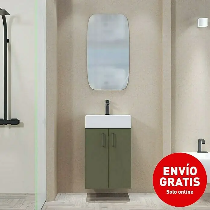 Conjunto de mueble de baño Palma - 45 cm, 2 piezas, Musgo, Mate - Imagen de campaña