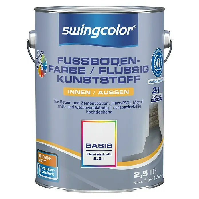 swingcolor Mix Flüssigkunststoff 2in1 - Basis 3, 2,5 l, Seidenmatt, Wasserbasiert - Vorderansicht