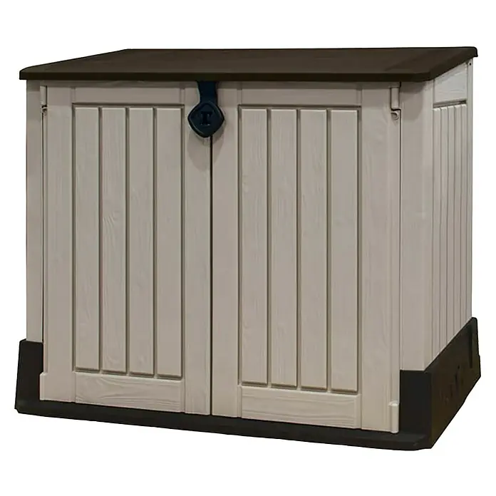 Keter Vrtna kutija za pohranu Store it out Midi - D x Š x V: 74 x 130 x 110 cm, Plastika, Sivo-crne boje - Dijagonalni pogled
