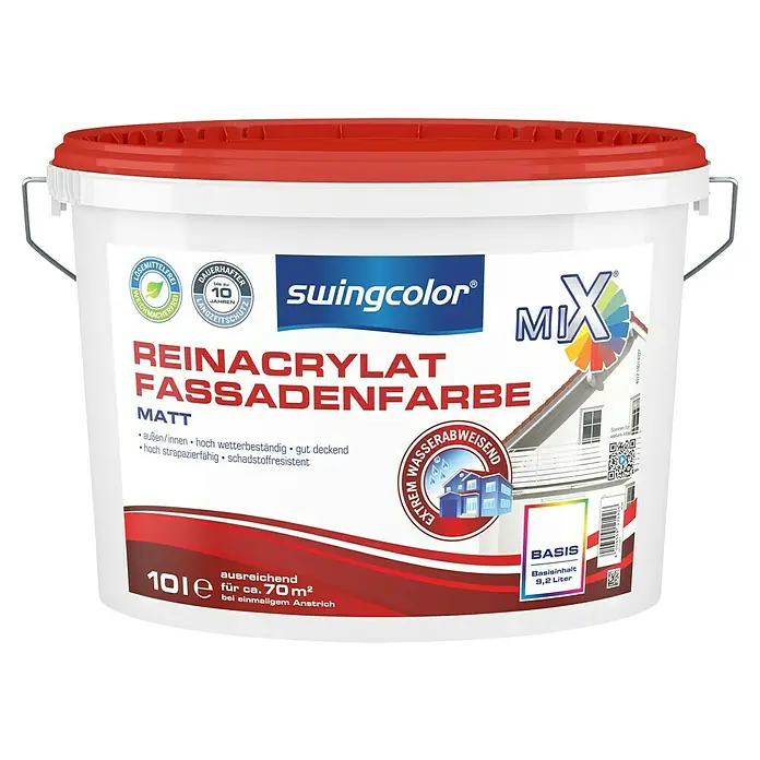 swingcolor Mix Reinacrylat-Fassadenfarbe - Basismischfarbe, 10 l, Matt - Vorderansicht