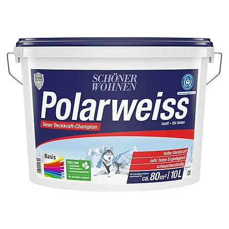 swingcolor  Wandfarbe Polarweiß Basis 4