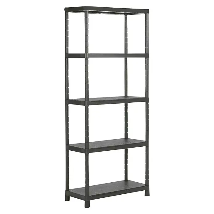 Regalux Plastični regal - D x Š x V: 40 x 80 x 188 cm, Nosivost: 50 kg/polica, Broj polica: 5 Kom., Uticanje - Dijagonalni pogled