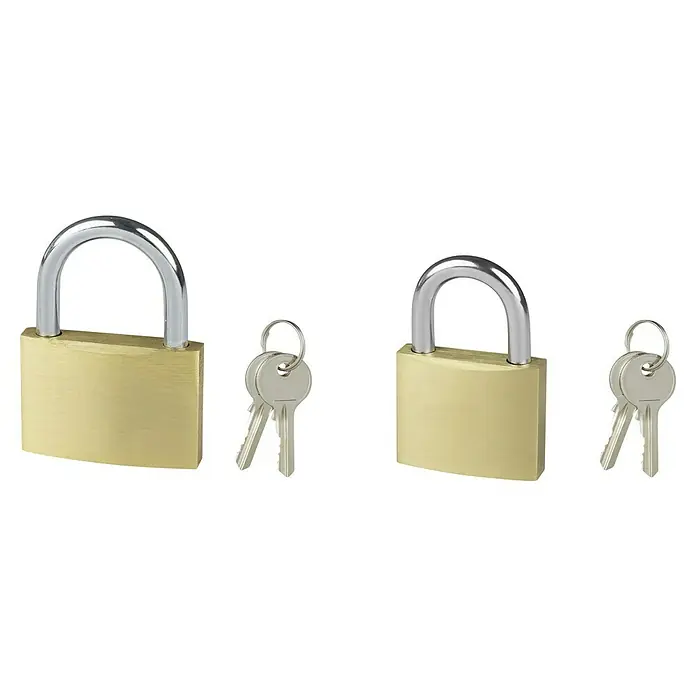 Alpha Tools Vorhängeschloss-Set - 2 Stk., Stahl - Vorderansicht