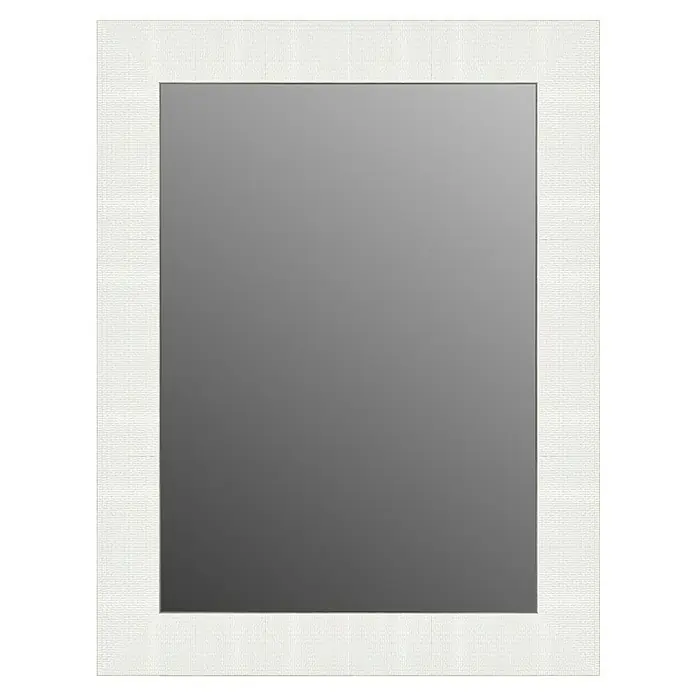 Espejo con marco Cuadraditos - 64 x 86 cm, Blanco - Vista frontal